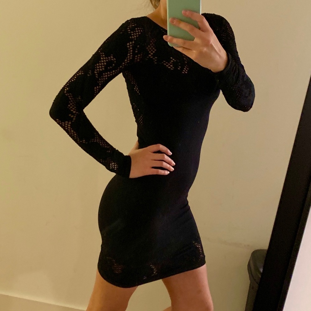 NWOT Bebe Black Bodycon Party Dress